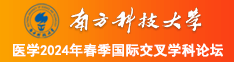 日操逼逼南方科技大学医学2024年春季国际交叉学科论坛